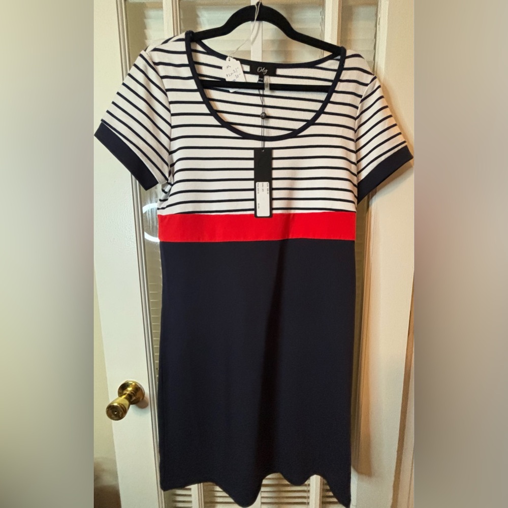 Medium Red, White & Blue Dress